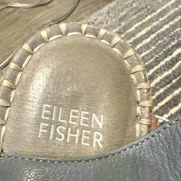 Eileen Fisher espadrilles, gray upper leather, hardly used size 8 - Picture 2 of 13